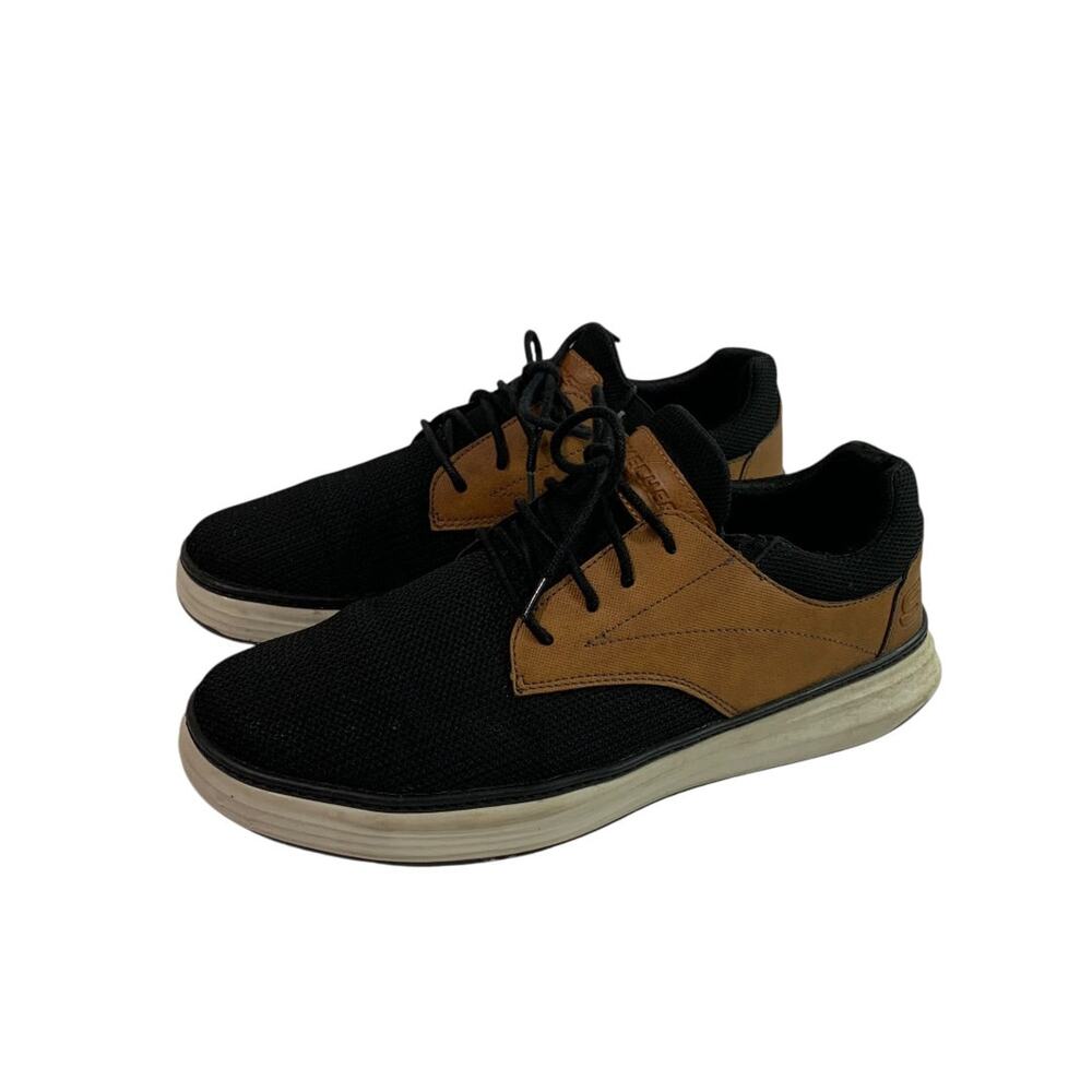 Size 10 Skechers Mens Stylish Moreno Sneaker Black Brown 204051